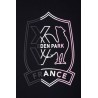 T-shirt XV de France bicolore en coton marine et rose broderie Coq EDEN PARK