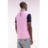Polo à manches courtes en piqué coton rose broderie 10 manche