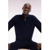 Pull col camionneur en coton broderie dos nœud papillon cerclée EDEN PARK