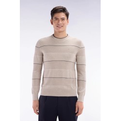 Pull col rond cerclé en coton EDEN PARK