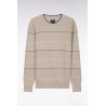 Pull col rond cerclé en coton EDEN PARK