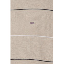 Pull col rond cerclé en coton EDEN PARK