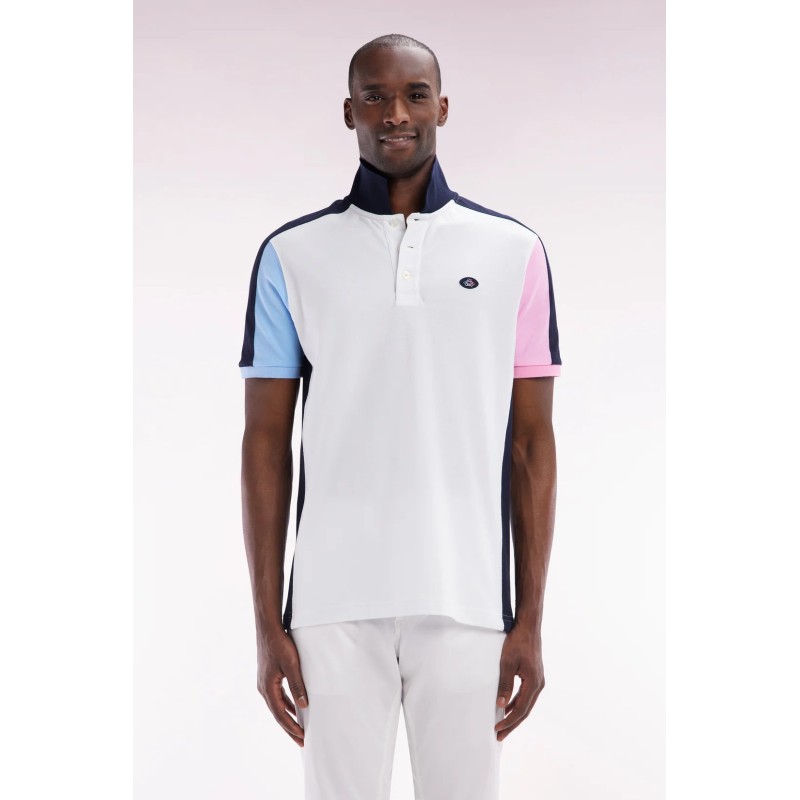 Polo à manches courtes colorblock en coton EDEN PARK