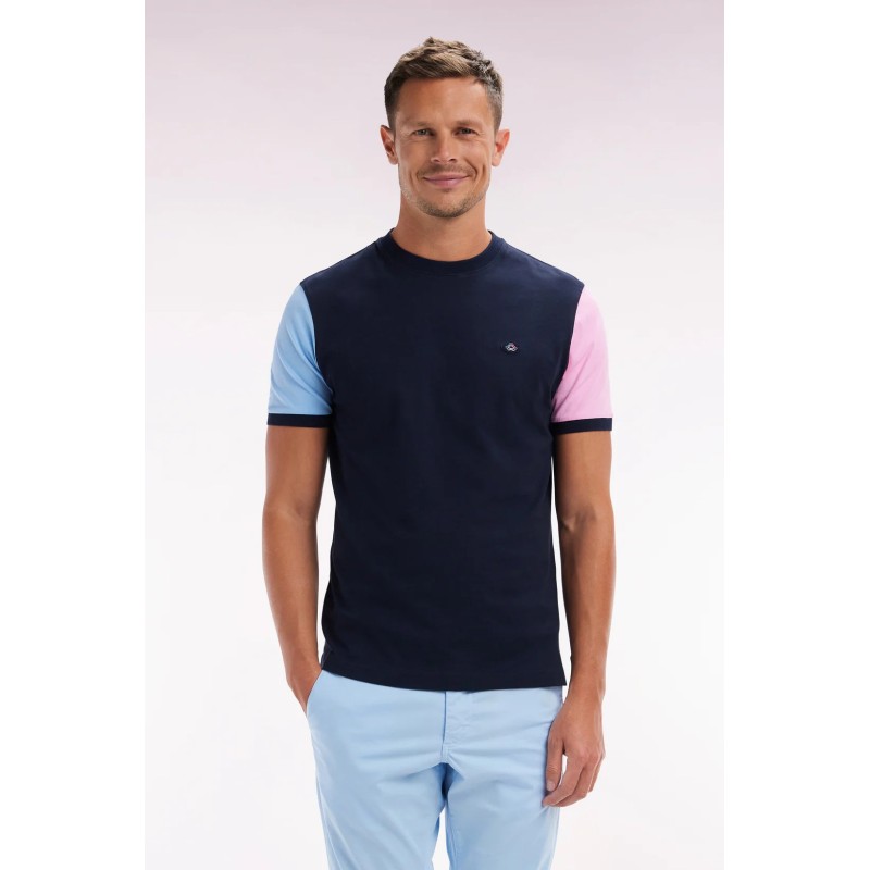 T-shirt colorblock brodé en coton EDEN PARK
