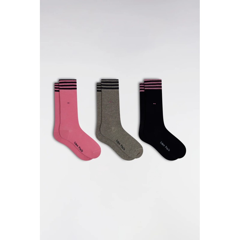 Lot de 3 paires de chaussettes en coton stretch mélangé EDEN PARK
