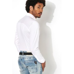 Chemise slim en jersey de coton unie DESOTO