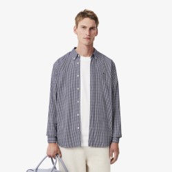 Chemise regular fit coton à carreaux LACOSTE