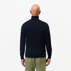 Pull en laine mérinos col roulé LACOSTE