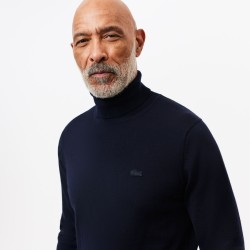 Pull en laine mérinos col roulé LACOSTE