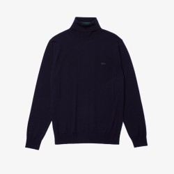 Pull en laine mérinos col roulé LACOSTE