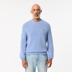Pull en laine cardée col rond LACOSTE