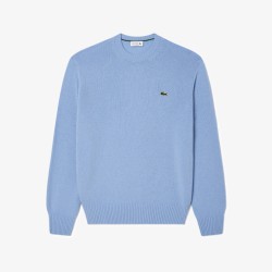 Pull en laine cardée col rond LACOSTE