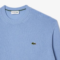 Pull en laine cardée col rond LACOSTE