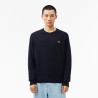 Pull en laine cardée col rond LACOSTE