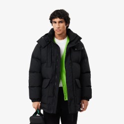 Doudoune à capuche mi-longue déperlante LACOSTE