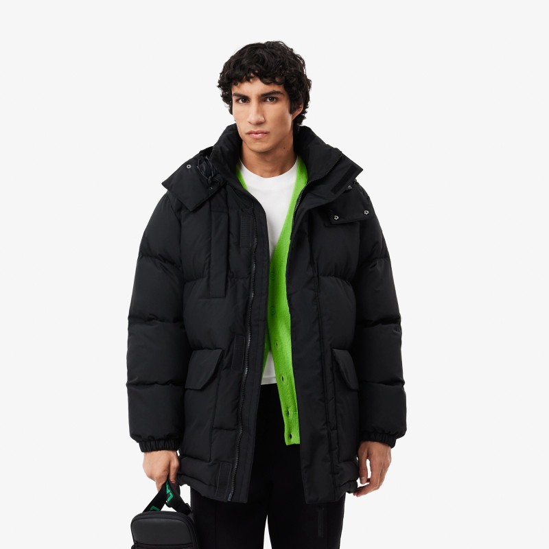Doudoune à capuche mi-longue déperlante LACOSTE