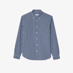 Chemise regular fit à carreaux popeline LACOSTE