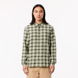 Chemise regular fit en flanelle coton en laine LACOSTE