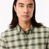 Chemise regular fit en flanelle coton en laine LACOSTE