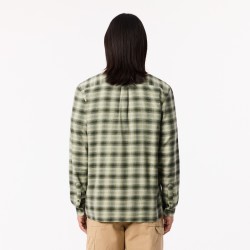Chemise regular fit en flanelle coton en laine LACOSTE