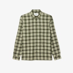 Chemise regular fit en flanelle coton en laine LACOSTE