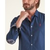 Chemise slim en coton flanelle à Coudières VICOMTE A.