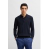 Pull en jersey de coton avec col polo BOSS