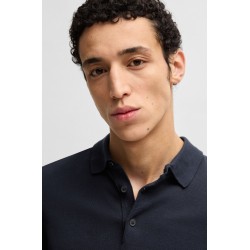 Pull en jersey de coton avec col polo BOSS