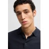 Pull en jersey de coton avec col polo BOSS