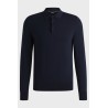 Pull en jersey de coton avec col polo BOSS