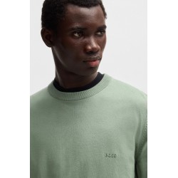 Pull en coton à logo brodé BOSS