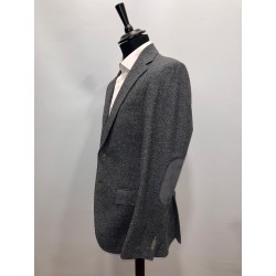 Veste Slim Fit en laine mélangée à micro motif BOSS