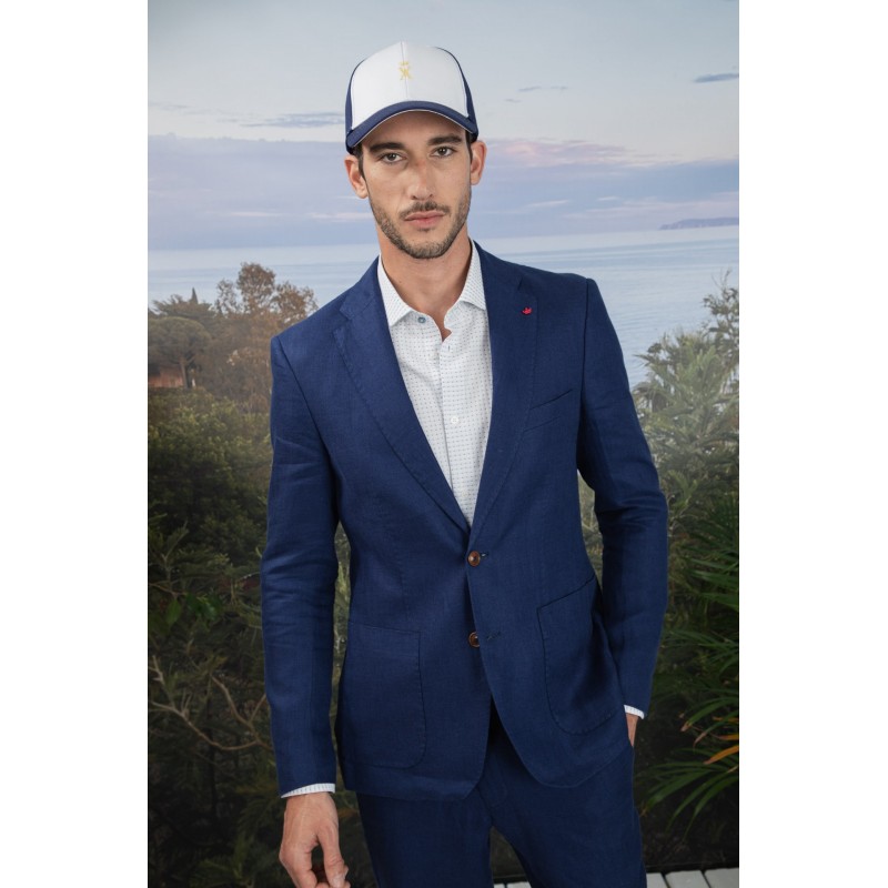Veste en lin avec coudières VICOMTE A.