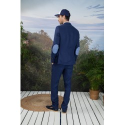 Veste en lin avec coudières VICOMTE A.