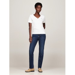 T-shirt ajusté à col en V TOMMY HILFIGER
