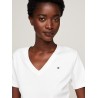 T-shirt ajusté à col en V TOMMY HILFIGER