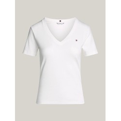 T-shirt ajusté à col en V TOMMY HILFIGER
