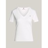 T-shirt ajusté à col en V TOMMY HILFIGER