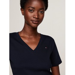 T-shirt ajusté à col en V TOMMY HILFIGER