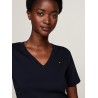 T-shirt ajusté à col en V TOMMY HILFIGER