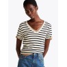 T-shirt ajusté à col en V TOMMY HILFIGER