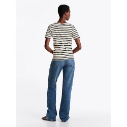 T-shirt ajusté à col en V TOMMY HILFIGER