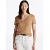 T-shirt ajusté à col en V TOMMY HILFIGER