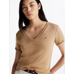 T-shirt ajusté à col en V TOMMY HILFIGER