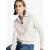 Pull en maille torsadée col en V TOMMY HILFIGER