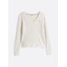 Pull en maille torsadée col en V TOMMY HILFIGER