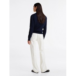 Pull en maille torsadée col en V TOMMY HILFIGER
