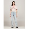 T-shirt à bordure contrastée et logo TOMMY HILFIGER