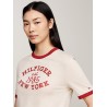 T-shirt à bordure contrastée et logo TOMMY HILFIGER
