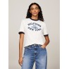 T-shirt à bordure contrastée et logo TOMMY HILFIGER